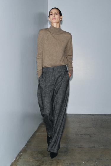 PANTALON AVEC LAINE ZW COLLECTION - Noir / Blanc de Zara - Image 5