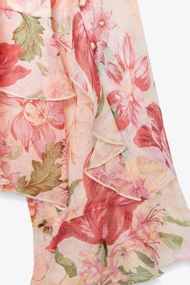 PRINTED SHIRT WITH RUFFLES - Multicoloured by Zara - Image 3