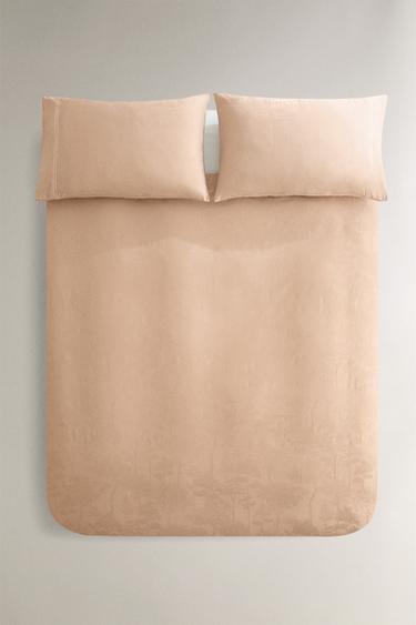 SATEEN JACQUARD DUVET COVER - Pink by Zara