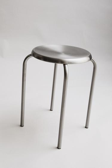Zara STAINLESS STEEL STOOL - Matte silver