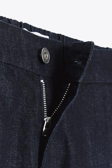 PANTALON BOMBACHO DENIM TRF - Indigo foncé de Zara - Image 7