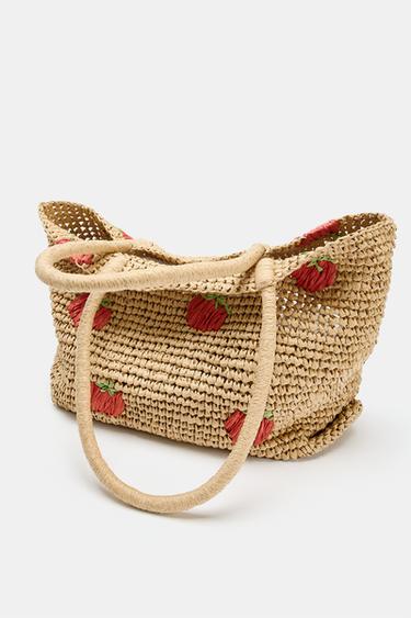 EMBROIDERED TOTE BAG - Light beige by Zara - Image 2