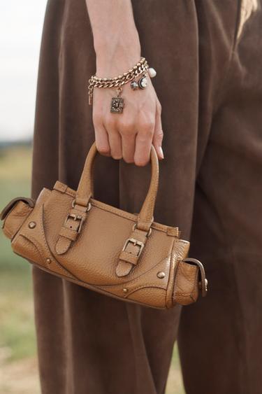 Zara MINI LEATHER BOWLING LIMITED EDITION BAG - 