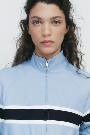 JACKET WITH CONTRAST STRIPES - Blue / Grey by Zara - Image 2