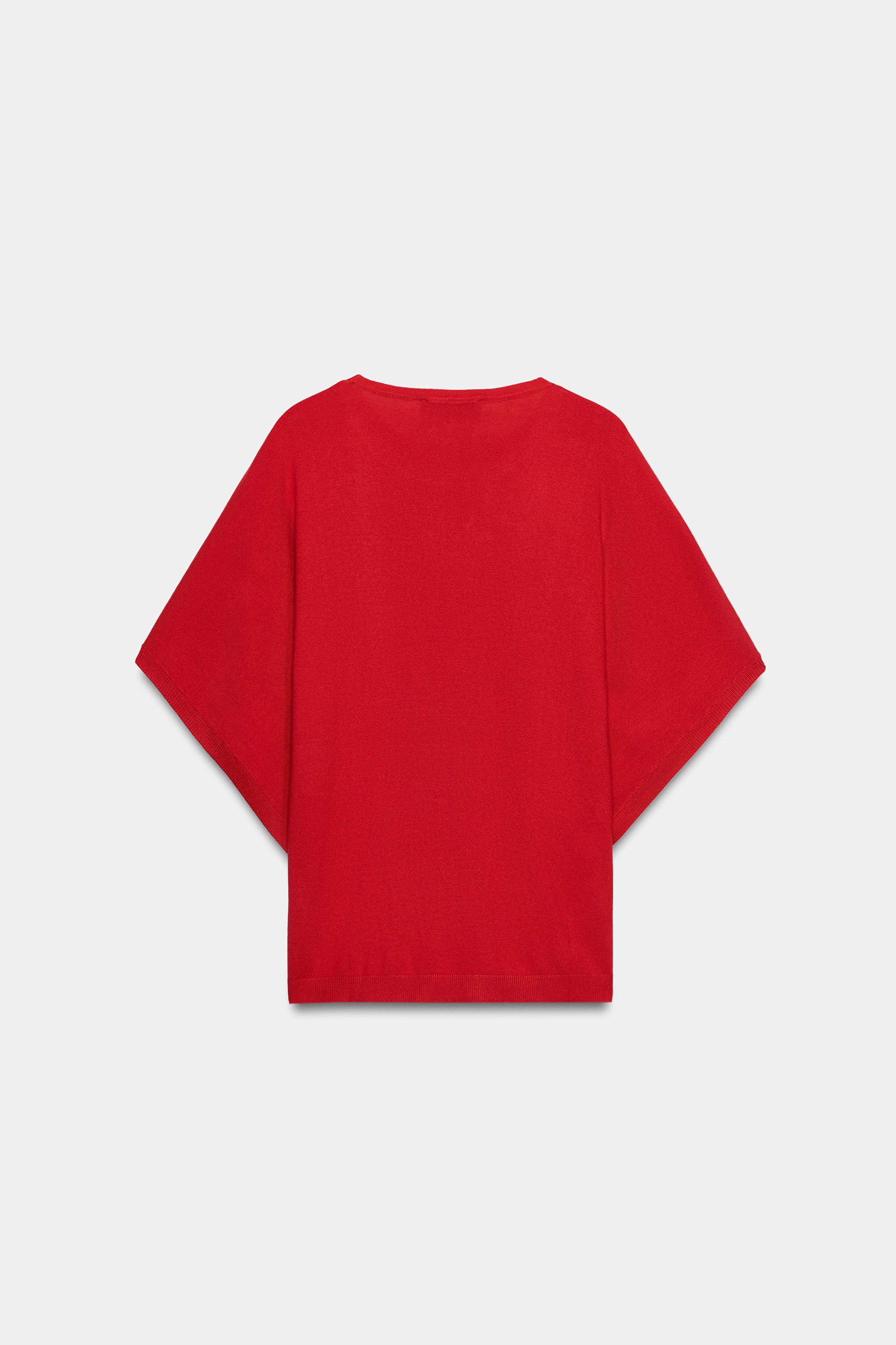 Zara Geniş Kollu Triko Top görsel 8
