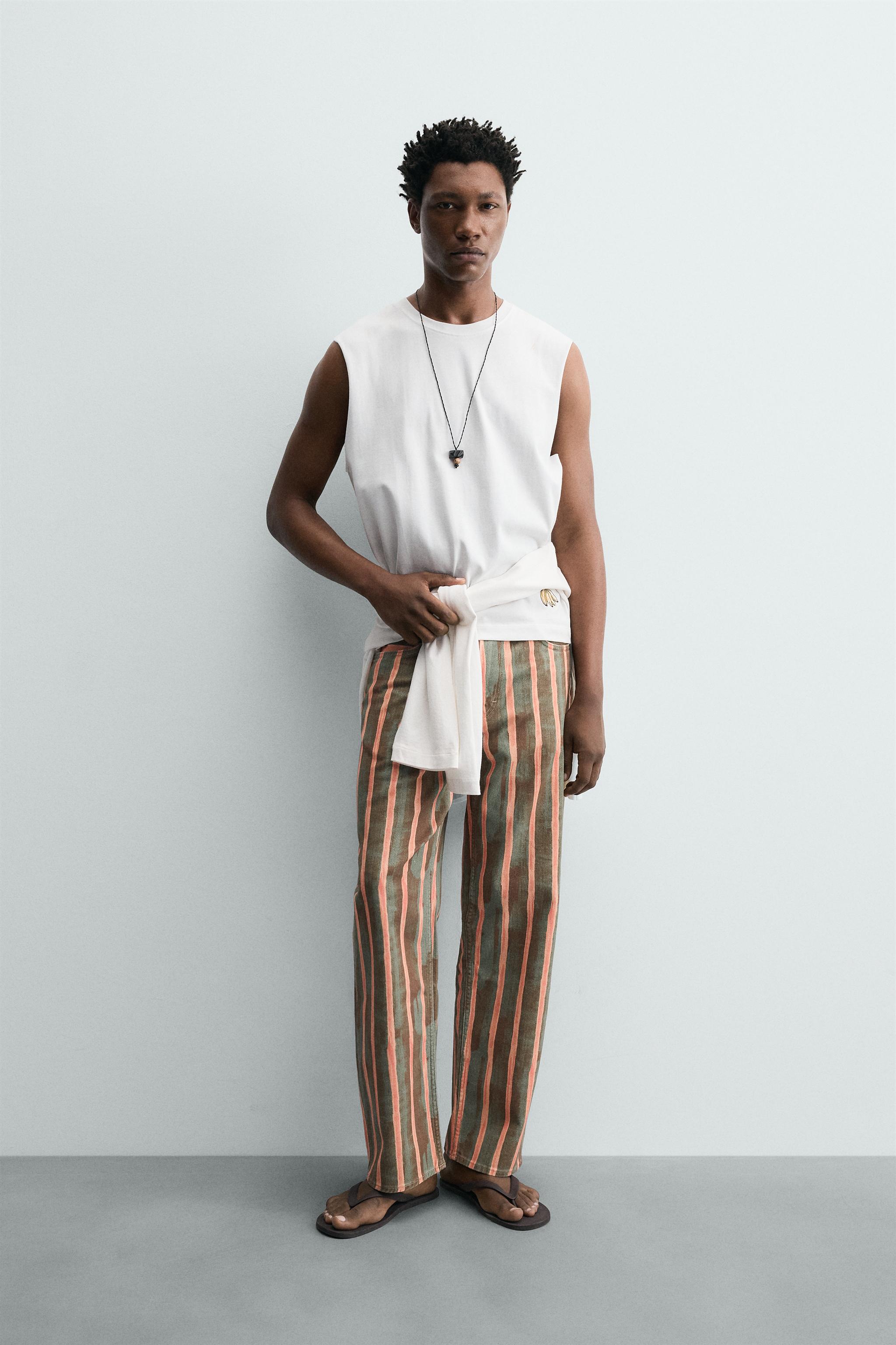 Мужские топы Zara BANANA EMBROIDERED TANK TOP
