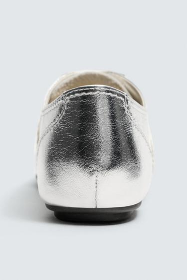 TENNIS MÉTALLISÉES EN CUIR HARRY LAMBERT FOR ZARA x DISNEY - Argent de Zara - Image 3