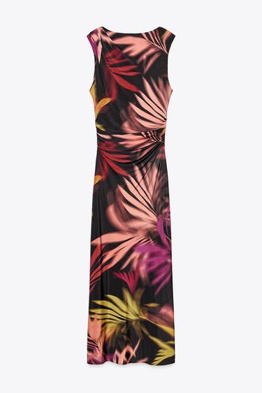 ROBE MIDI IMPRIMÉE DÉCOR - Multicolore de Zara - Image 7