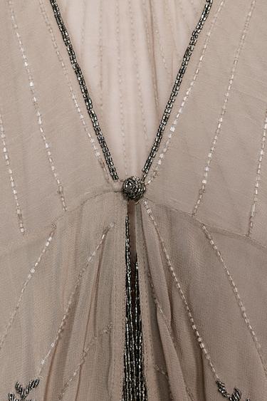 TOP BRODERIES FANTAISIE ÉDITION LIMITÉE - Gris / Beige de Zara - Image 7