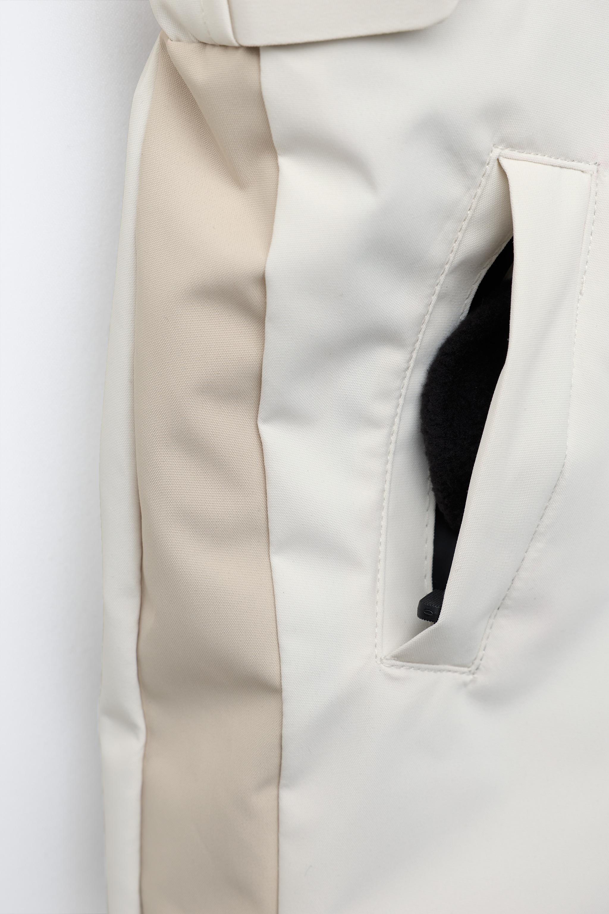 COLOR BLOCK WATER-RESISTANT AND WINDPROOF OVERALLS - Ecru | ZARA 