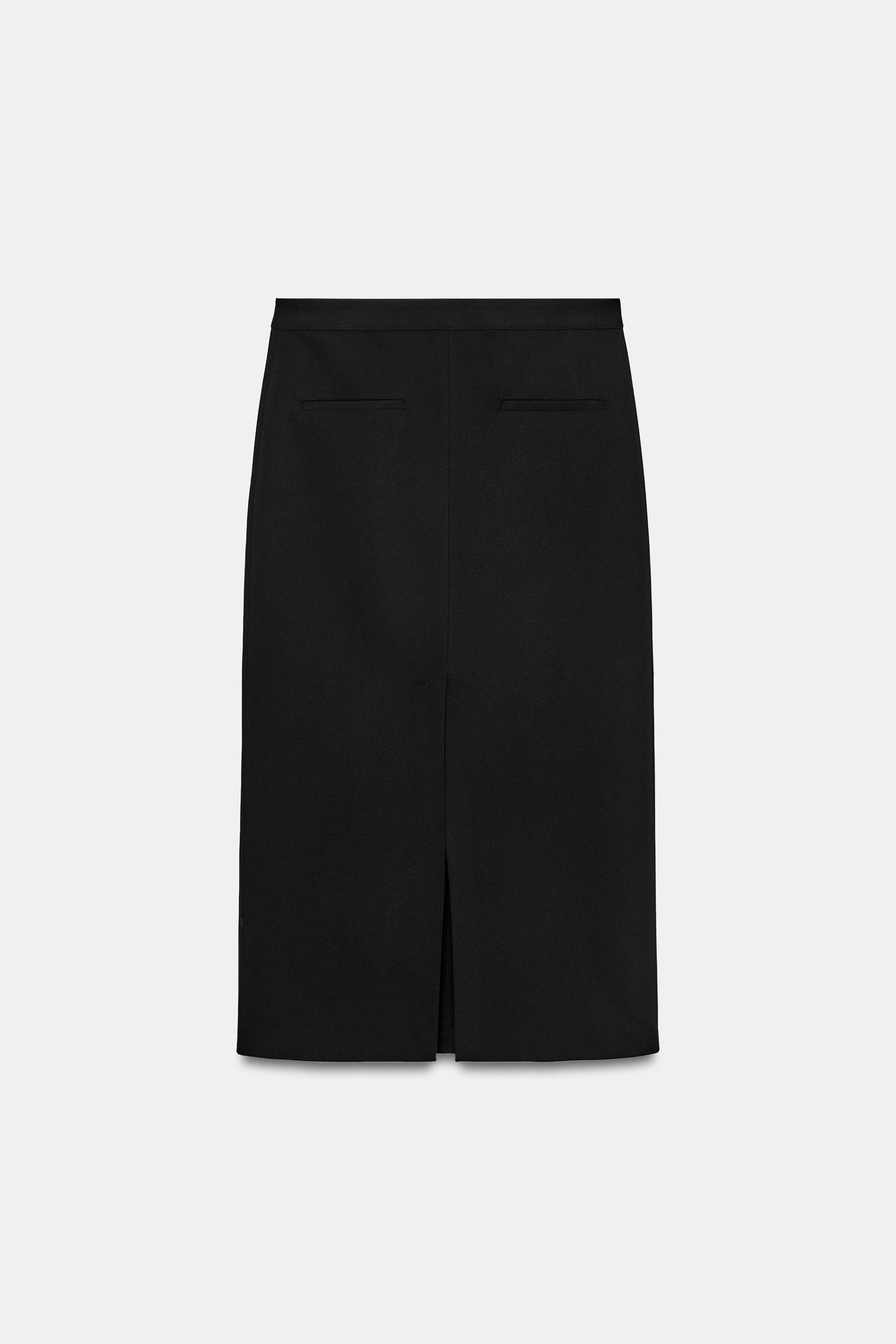 Женские юбки Zara MIDI SLIT SKIRT — фото 5