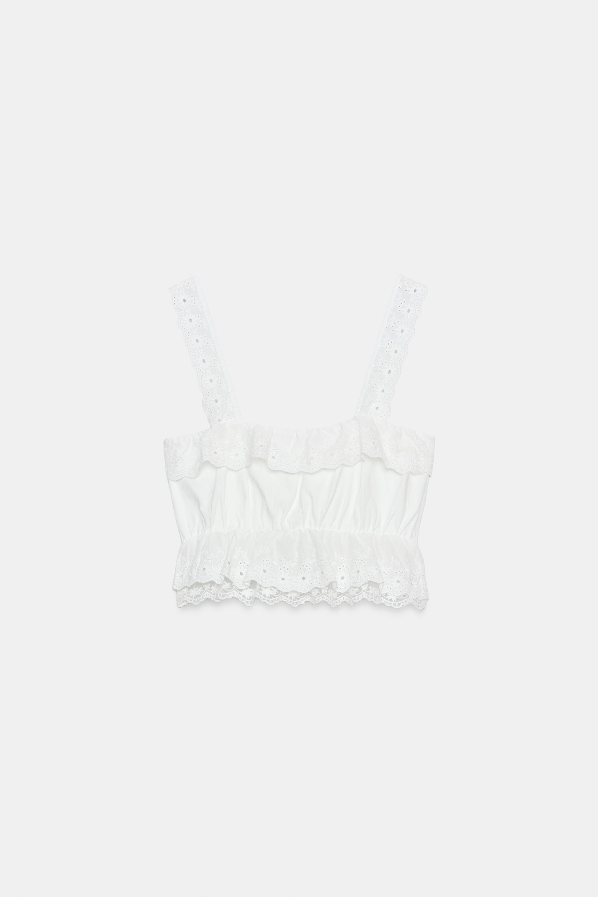 FİSTO İŞLEMELİ CROP TOP - Görsel 9