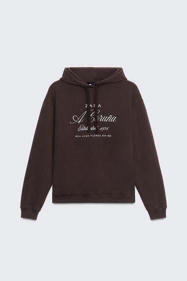 50TH ANNIVERSARY EMBROIDERED HOODIE - Brown by Zara