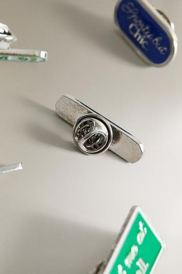 SET OF METAL TENNIS PINS (SET OF 9) - Blue green by Zara - Image 2