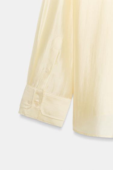 CHEMISE FLUIDE ZW COLLECTION - Jaune de Zara - Image 8