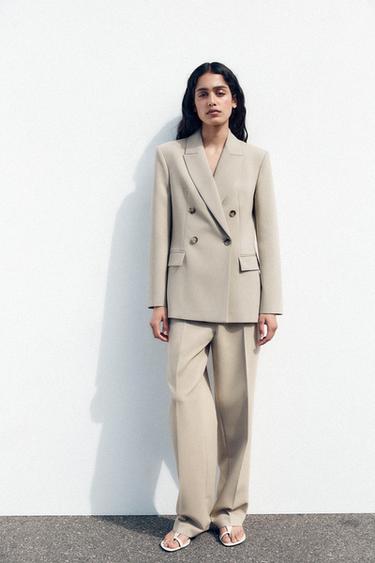 STRAIGHT FIT TROUSERS - Sand by Zara