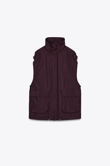 OVERSIZE-WESTE ZW COLLECTION - Burgundrot von Zara - Bild 0