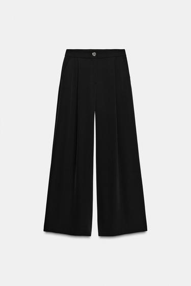 FLOWING PALAZZO TROUSERS - Black by Zara - Image 6