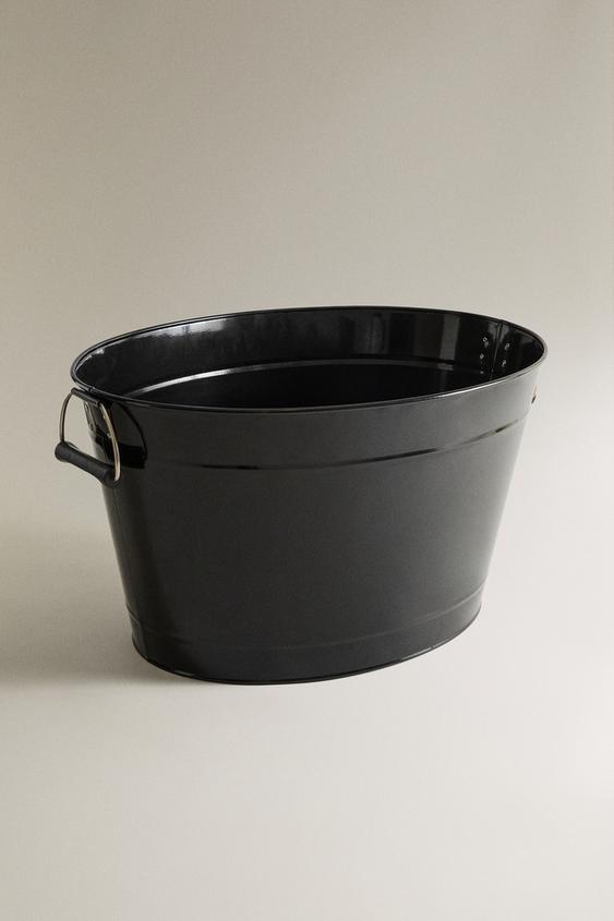 BALDE METÁLICO - Preto da Zara - Imagem 0