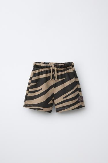 BERMUDA ESTAMPADO ANIMAL - Antracita oscuro de Zara