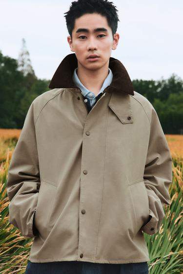 Zara 科技撞色領夾克 - 米色