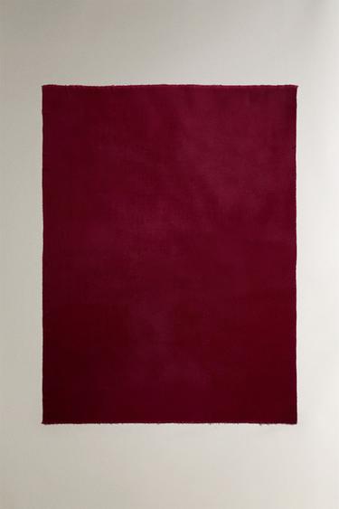 FRINGED BLANKET - Red by Zara - Image 0