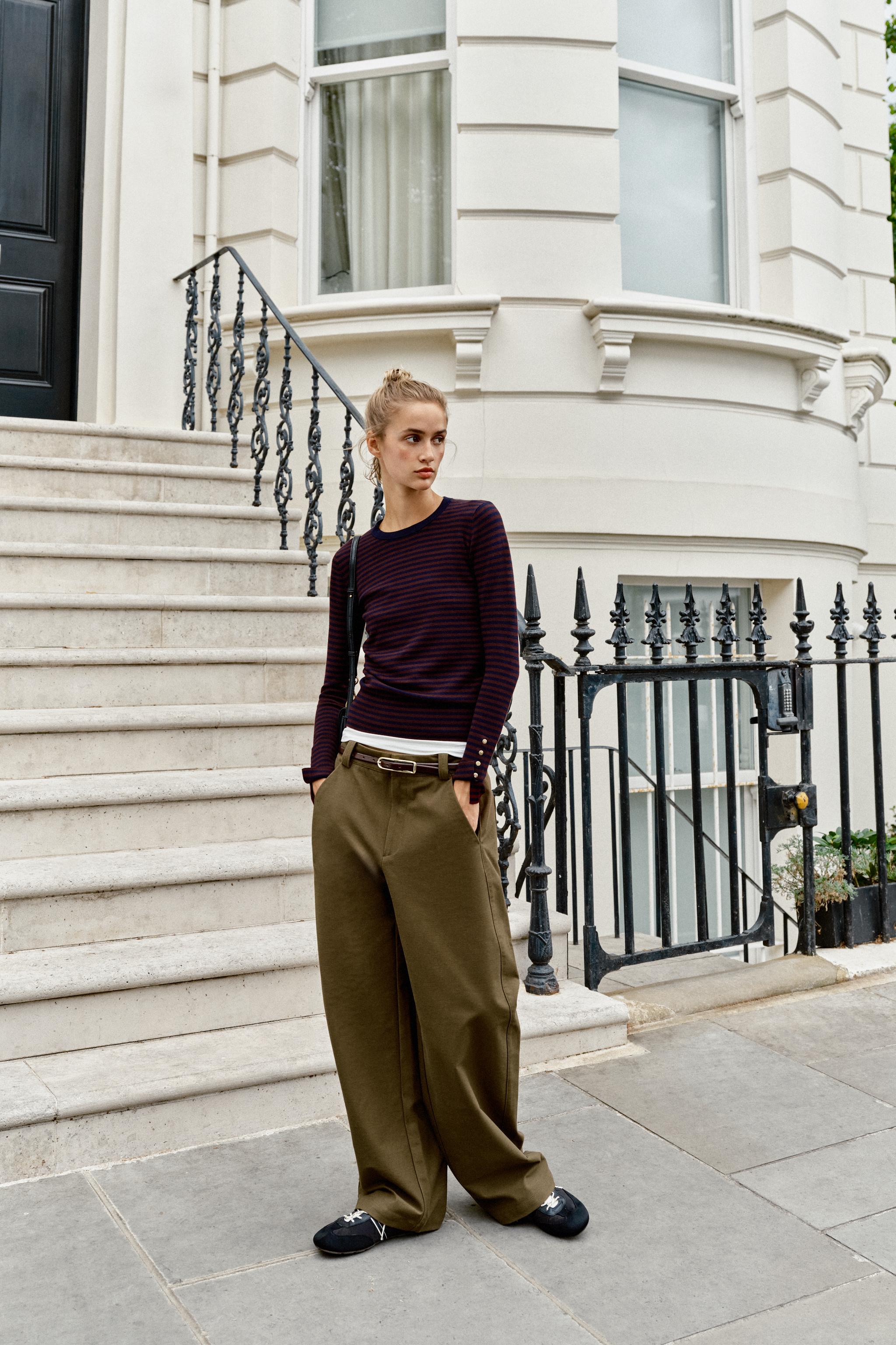 Zara BASIC DÜZ TRİKO KAZAK