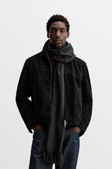 FRINGED SCARF - Black by Zara - Image 0