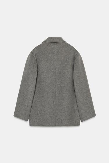 BLAZER EN MÉLANGE DE LAINE ZW COLLECTION - Gris de Zara - Image 6