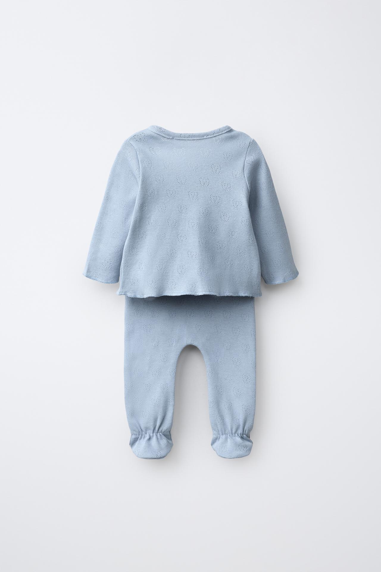 NEWBORN HEART SET WITH POUCH — Blue