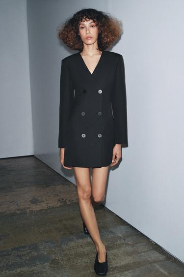 BLAZER VESTITO DOPPIOPETTO ZW COLLECTION - Nero di Zara