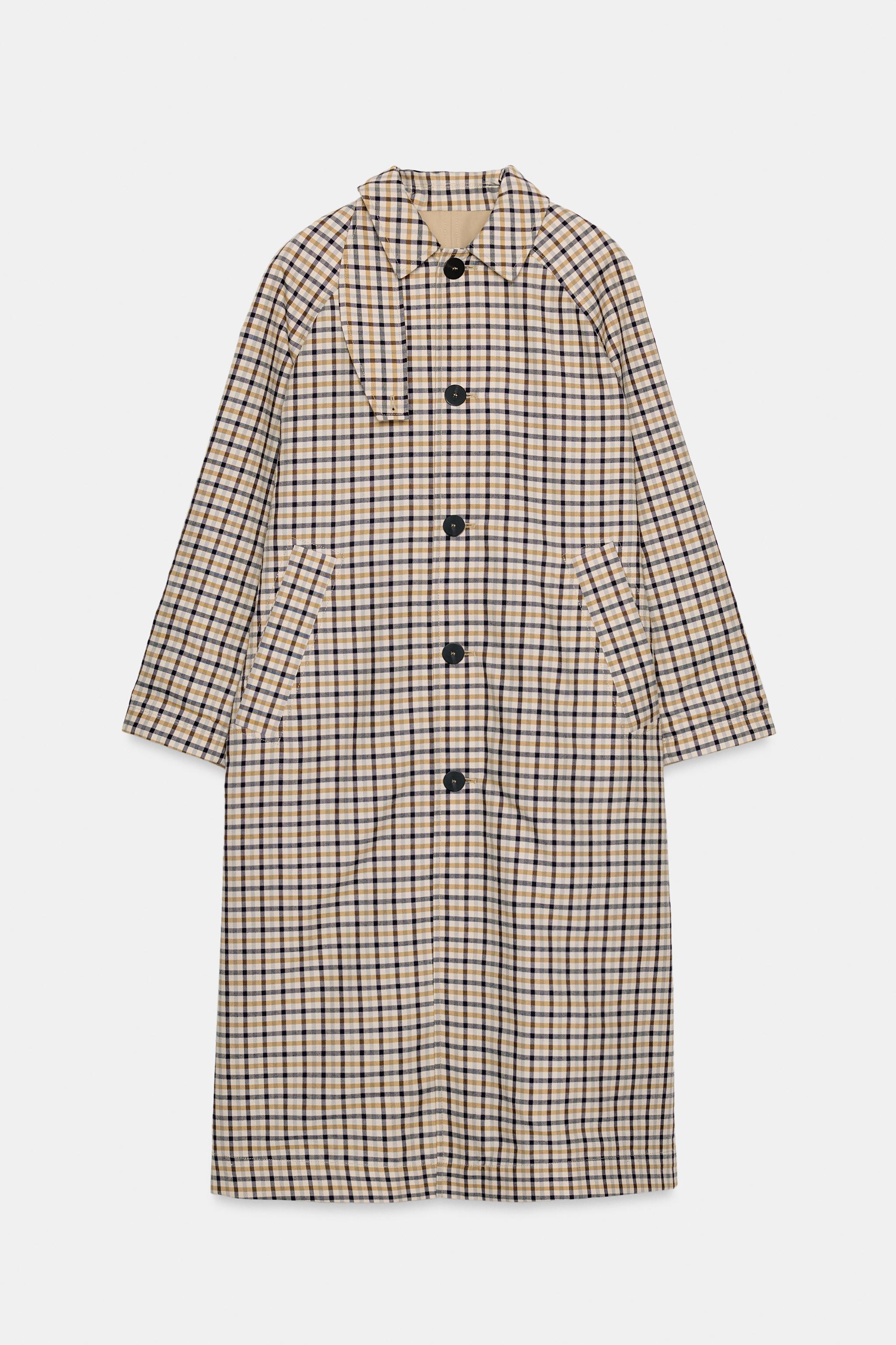 REVERSIBLE PLAID TRENCH COAT ZW COLLECTION