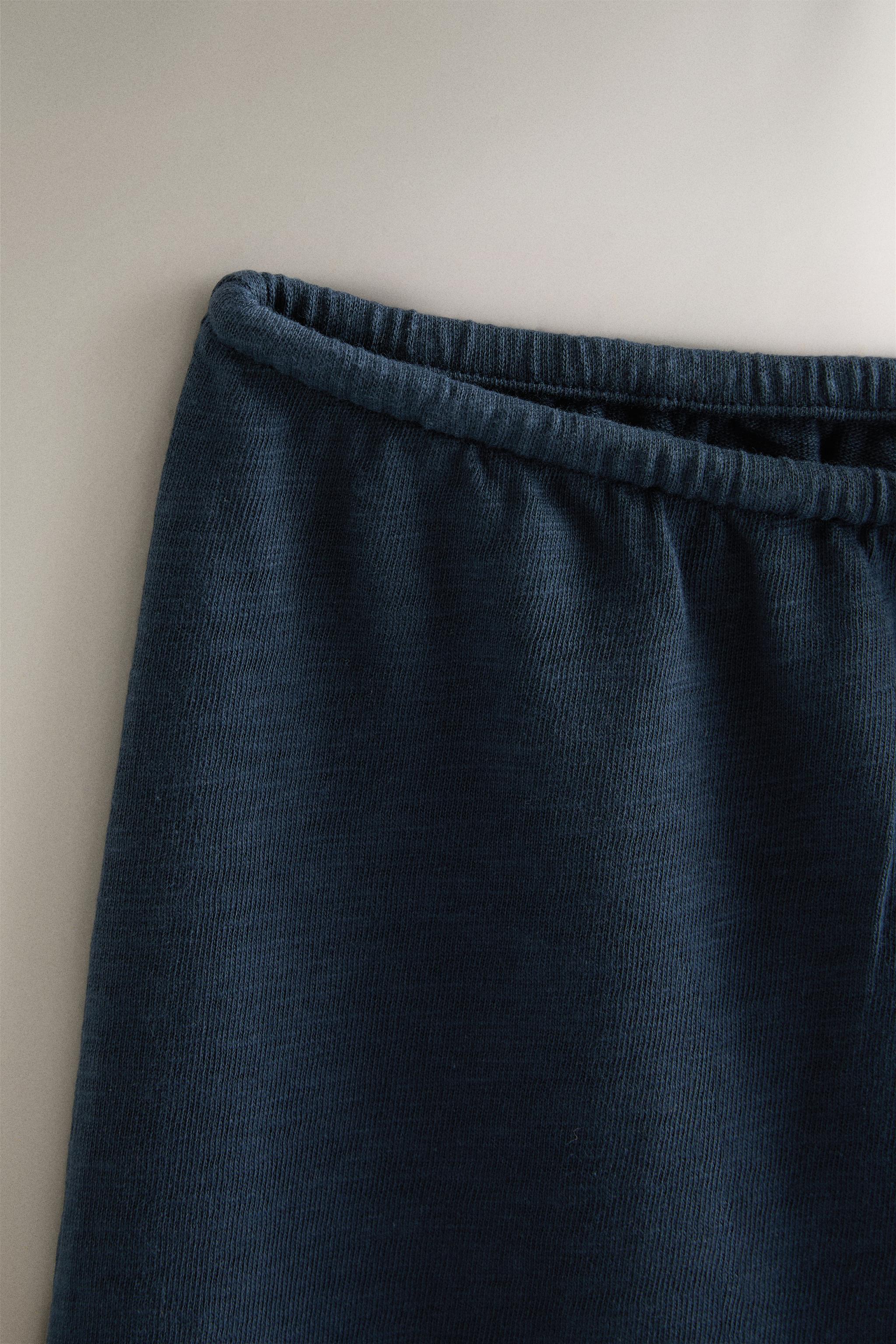 COTTON CAPRI TROUSERS — Indigo