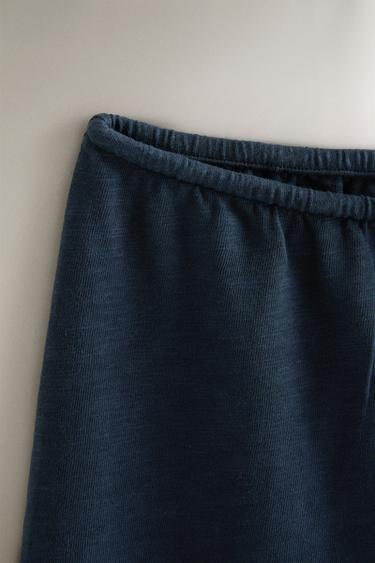 COTTON CAPRI TROUSERS — Indigo 2
