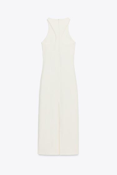 INTERLOCK HALTERNECK DRESS - Ecru de Zara - Image 8