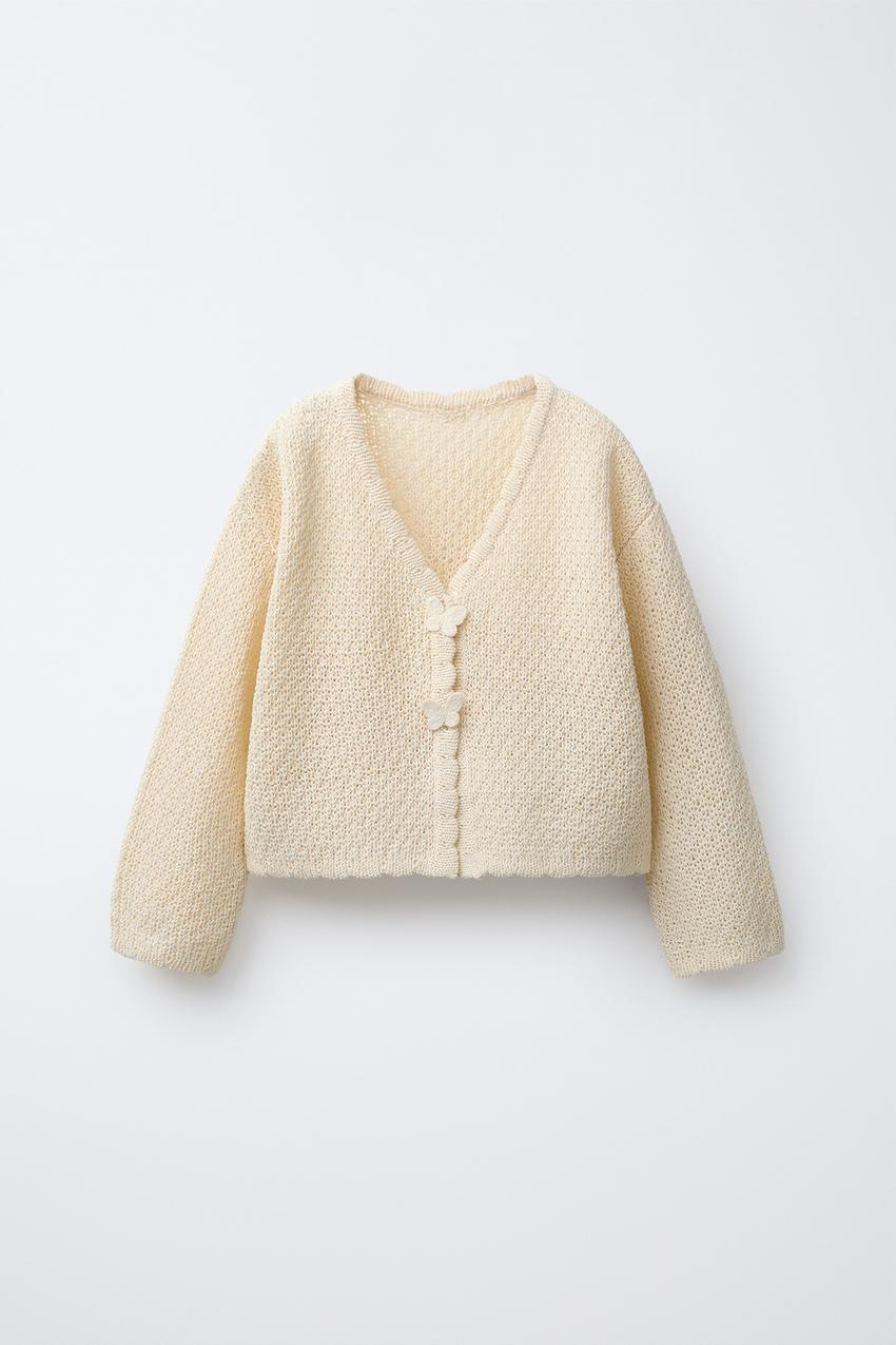 バタフライニットカーディガン - バニラ | ZARA Japan / 日本