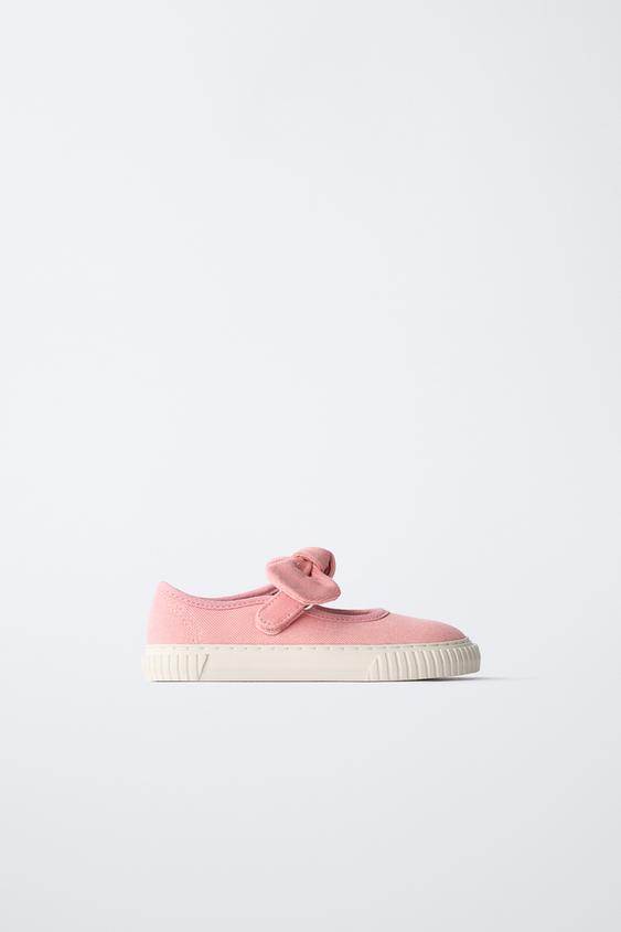 КЕДЫ BAREFOOT С БАНТОМ — Розовый от Zara — изображение 0