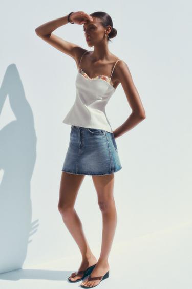 TRF DENIM MINI SKIRT - Blue by Zara - Image 2
