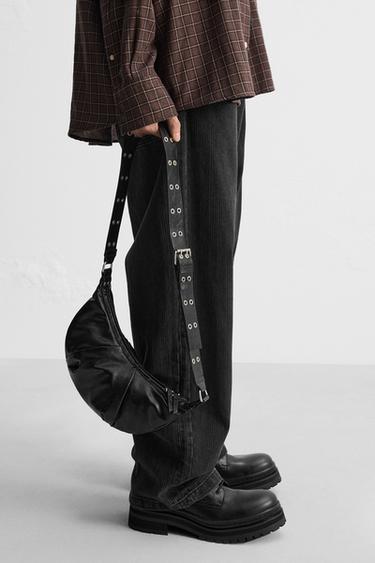 BANDOLERA OVALADA - Negro de Zara - Imagen 0