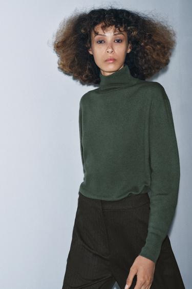 ZW COLLECTION HERRINGBONE BALLOON TROUSERS - Brown by Zara