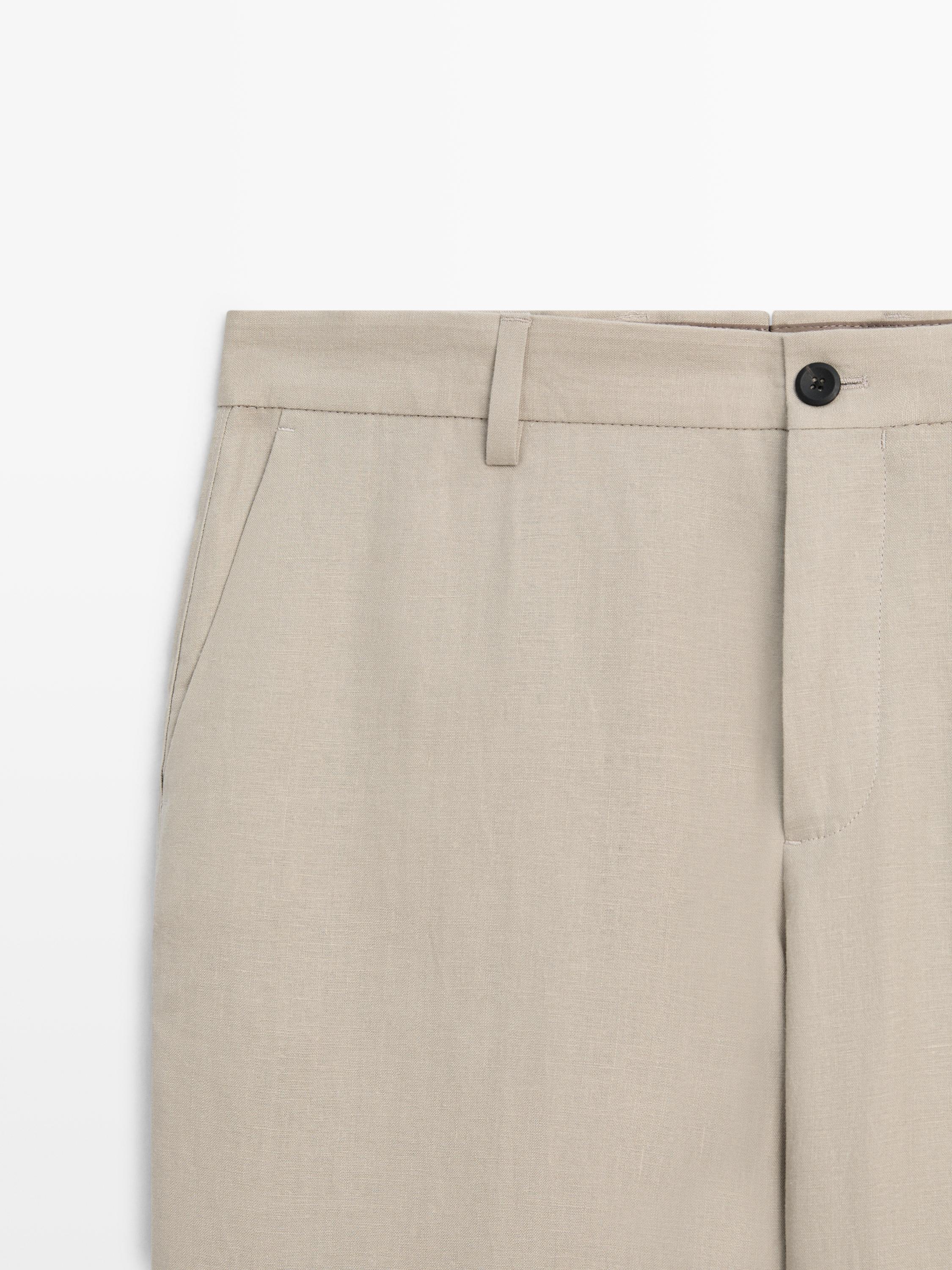 Linen suit trousers