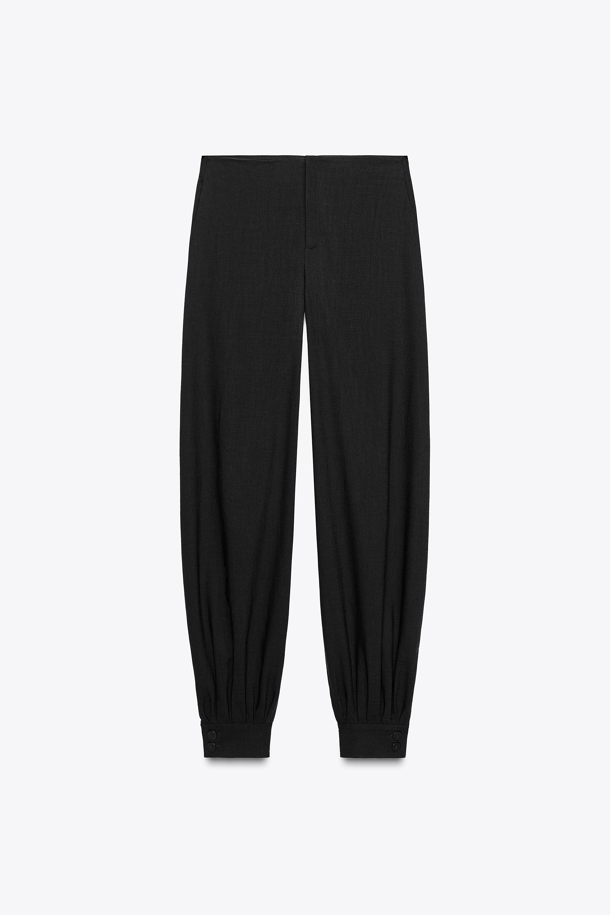 ZW COLLECTION CUFFED BALLOON PANTS - Black | ZARA United States