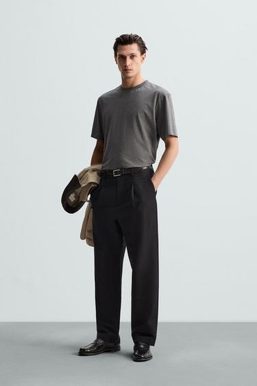 Zara MEDIUM WEIGHT T-SHIRT - Anthracite grey - Image 0