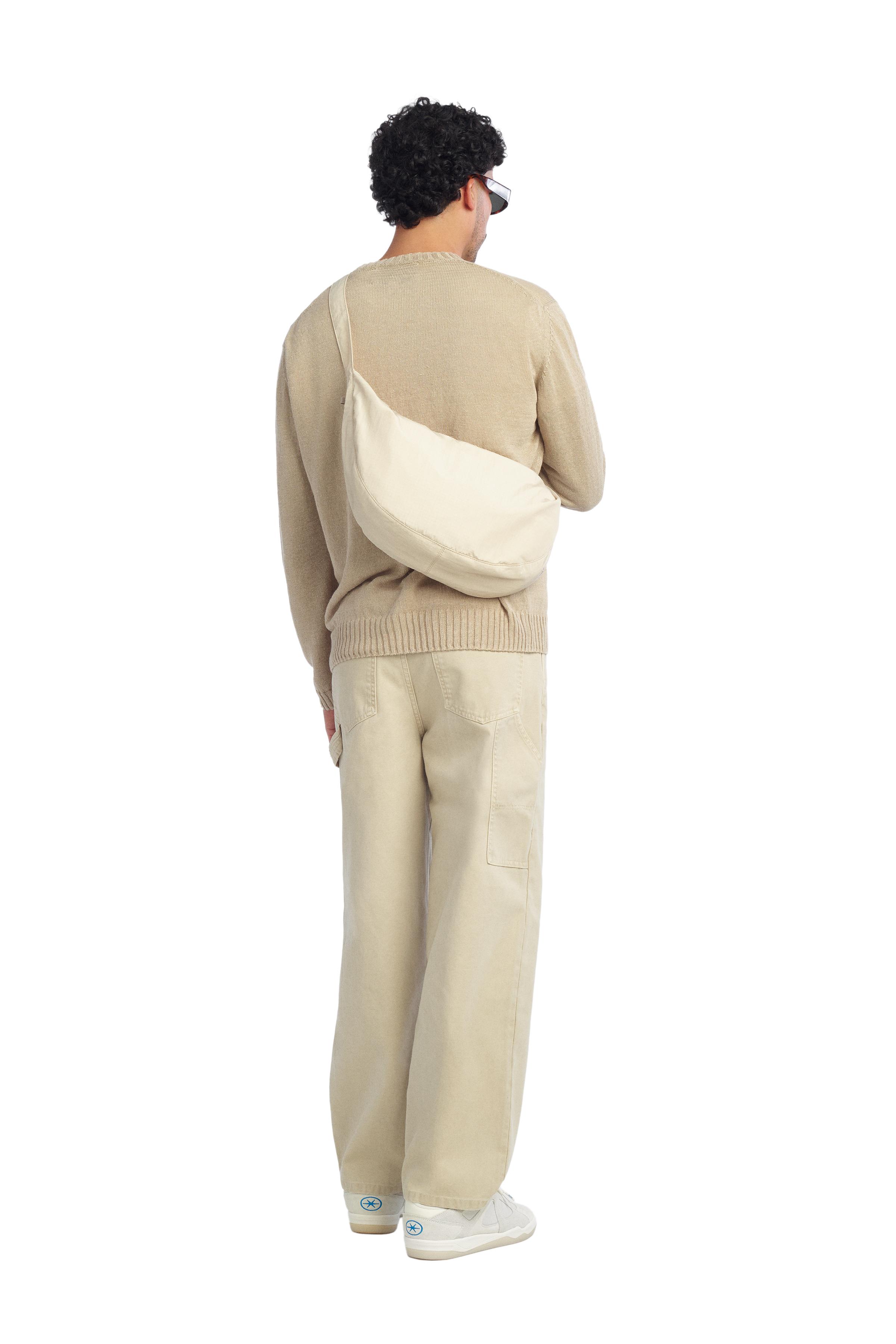 RELAXED FIT 100% LINEN JUMPER — taupe brown