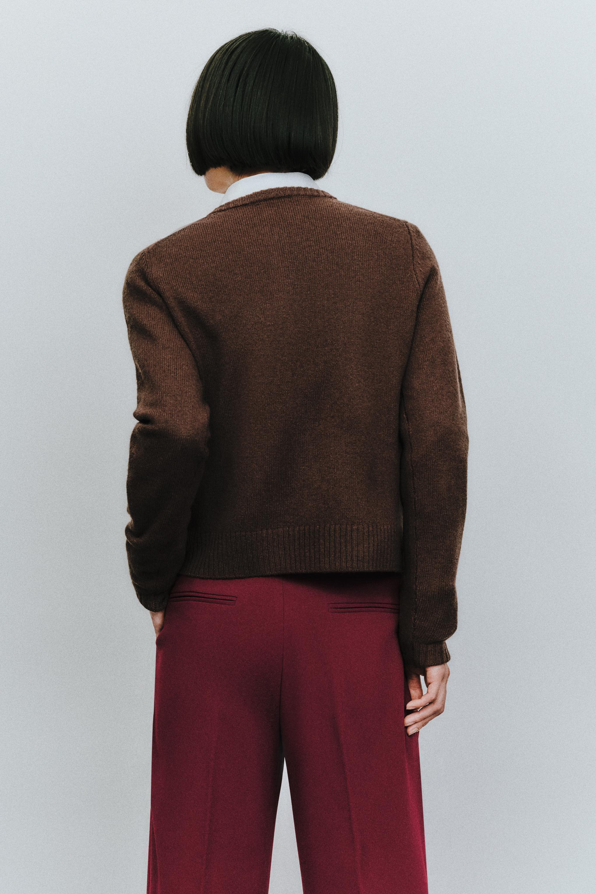 ZW COLLECTION ハイライズ パンツ - エンジ | ZARA Japan / 日本