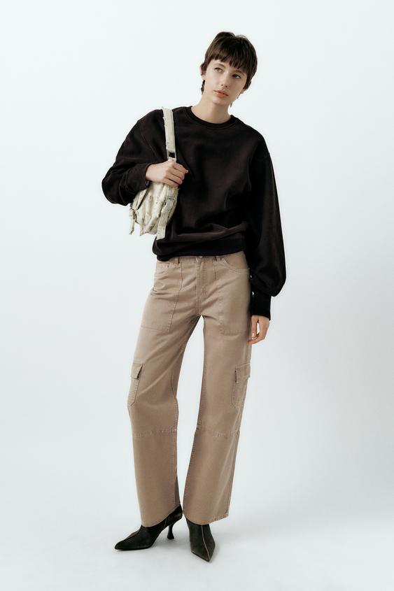 cargo ZW COLLECTION CARGO PANTS - taupe brown