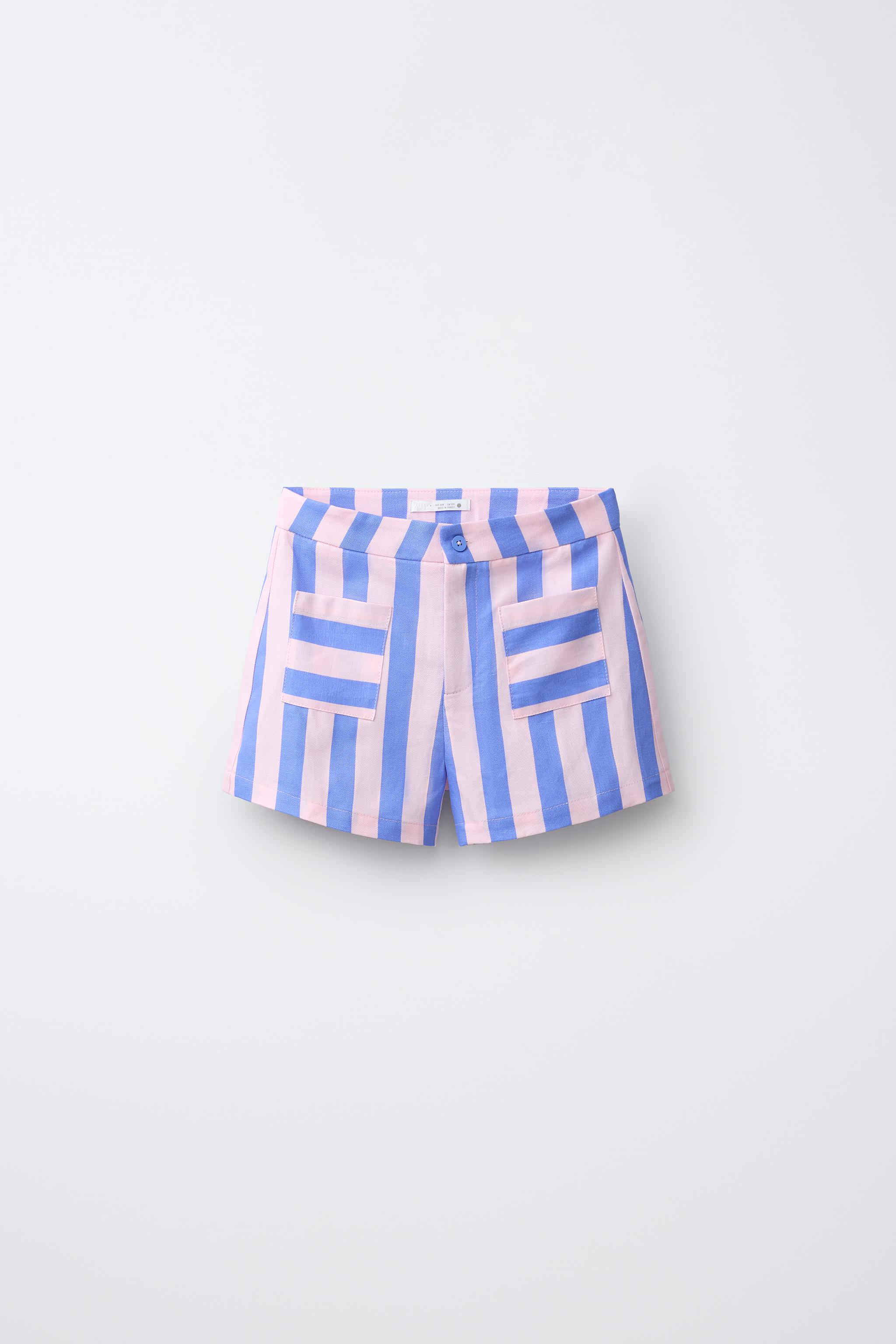 STRIPED SHORTS — Multicolored