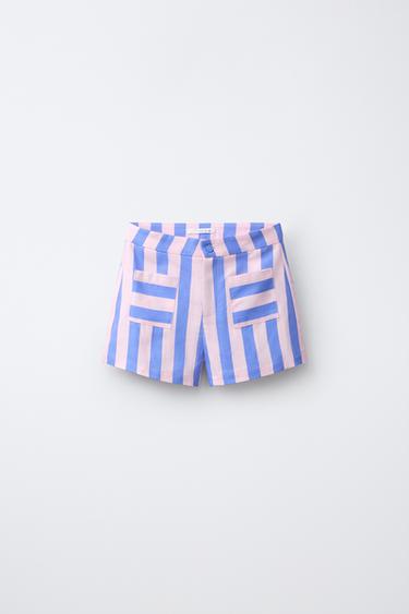 STRIPED BERMUDA SHORTS - Multicoloured by Zara