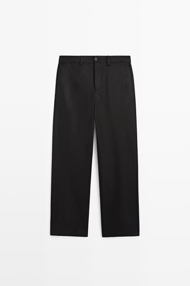 Zara 100% wool total look pants - Navy blue - Image 0