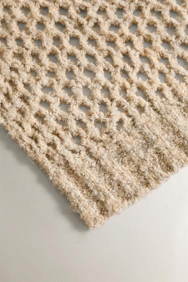 KNIT BLANKET - Beige by Zara - Image 1